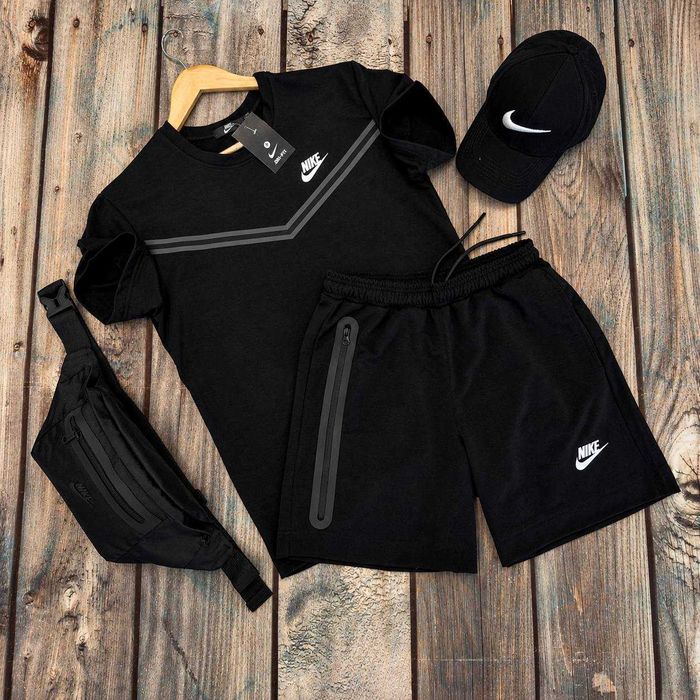 Спортивный костюм мужской Nike Tech летний футболка шорты найк