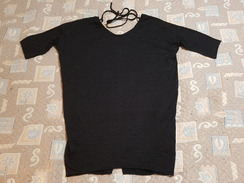 You decide блуза чорна з блиском туніка плаття великий розмір Італія