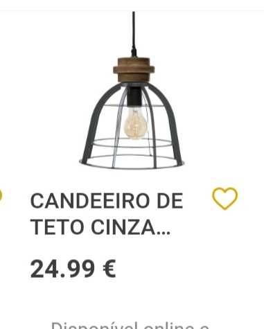 Baixa de preço. Candeeiros de tecto como novos.