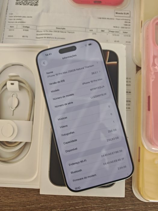 iPhone 16 Pro Max 6.9" Natural  Titanium Seminovo C/Garantia Aceito Re