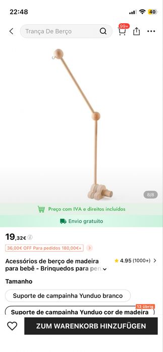 Mobile para berço de bebé