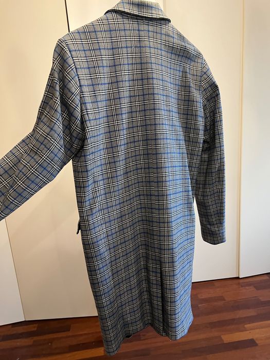 męski płaszcz w kratę