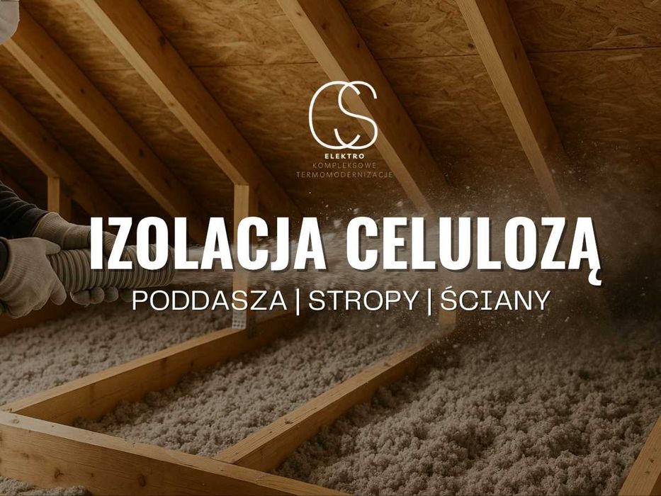 OCIEPLENIE PODDASZA, ocieplenie stropu. Wdmuchiwanie celulozy.