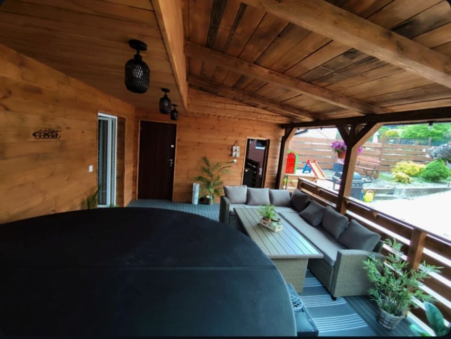 Domek letniskowy całoroczny nad jeziorem Czos z balią i sauną