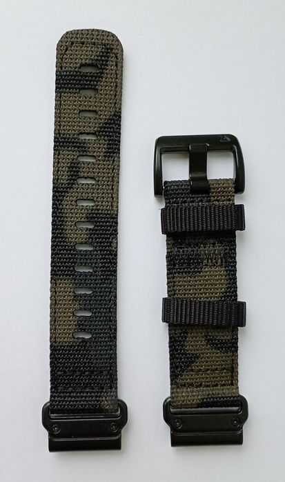 Pasek do zegarka Garmin Timex 22mm nylonowy green camp quick fit camo