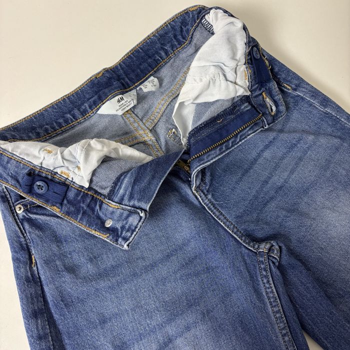 Голубі широкі джинси h&m wide leg 9-10 років 134/140 зріст.