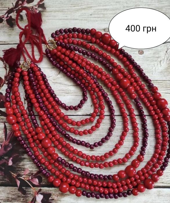 Буси,коралі,бусы,намисто в українському стилі віночки