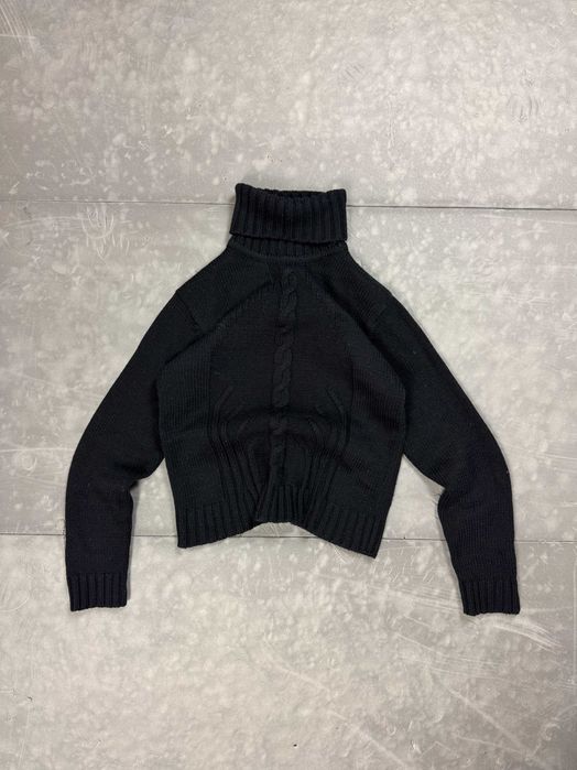 Vintage y2k gruby sweter golf retro (M) 90s