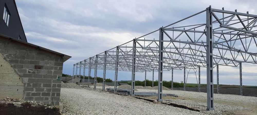 Продам металоконструкцію ангару 30х72х6 складу,  кран балка, СТО