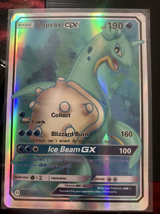 Pokemon Lapras GX 35/149 karta kolekcjonerska Sun & Moon