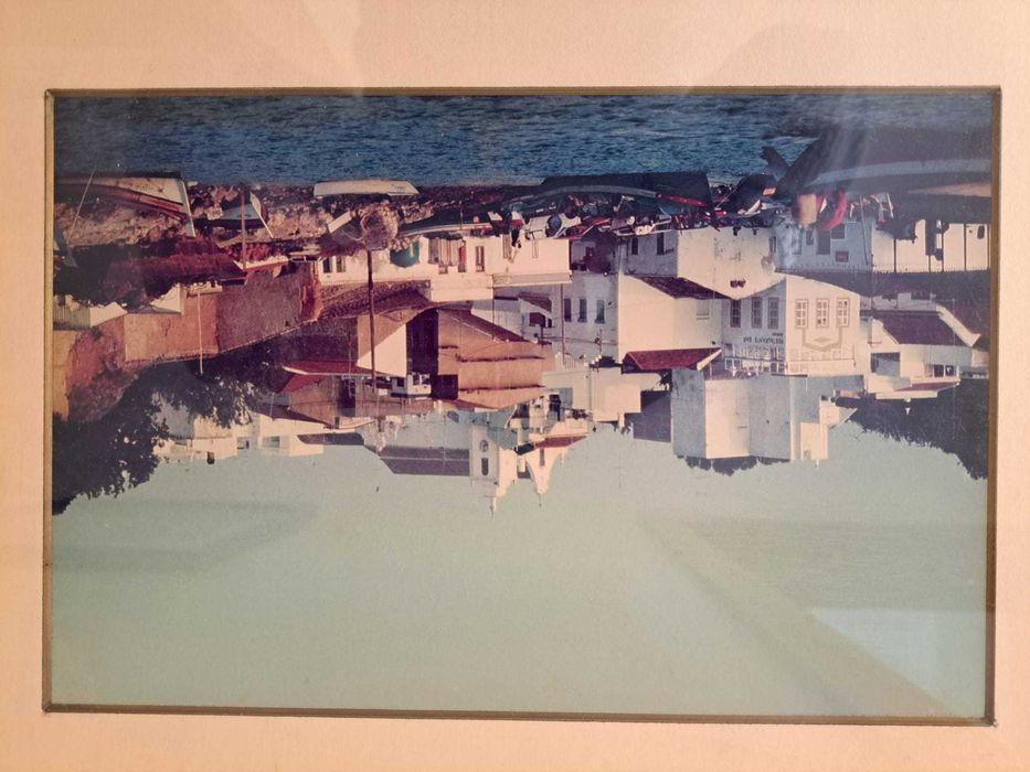 Lote de Fotografias emolduradas Alvor/zona ribeirinha - anos 80