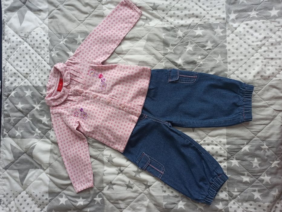 Komplet dziewczęcy Tisaja cieplejszy jesień/zima rozm. 86