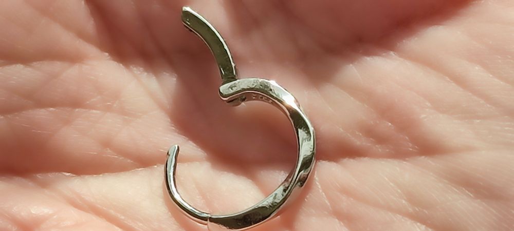 Srebrne męskie kolczyki