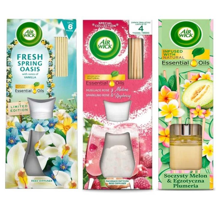 3x Air Wick Patyczki Zapachowe MIX zapachów