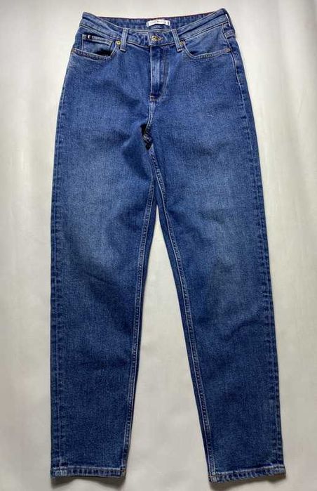 Tommy Hilfiger TAPERED ANKLE damskie Spodnie granatowe Jeansy W 26 L29
