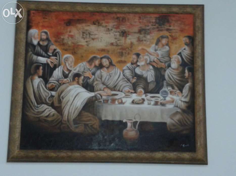 Ceia de Cristo a óleo