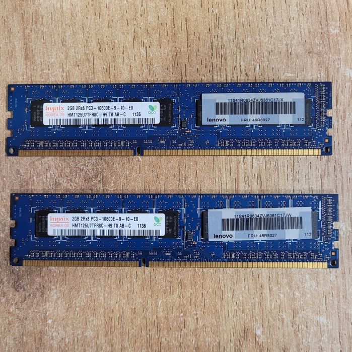 Pamięć RAM Hynix 2x 2GB DDR3 ECC 1333 MHz (PC3-10600E)