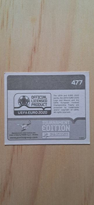 Cromo futebol de Robert Lewandoski(Euro 2020)da Panini