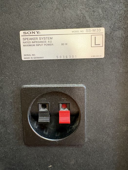 колонки акустика sony ss m 33/ ss h 2800 80 ватт 6 ом