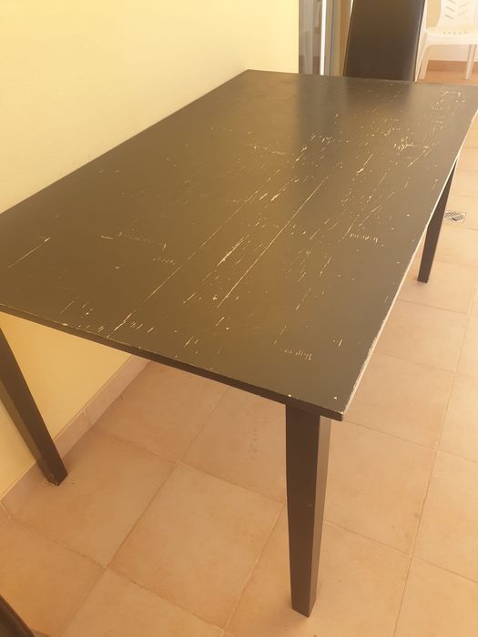 Vendo mesa madeira preta