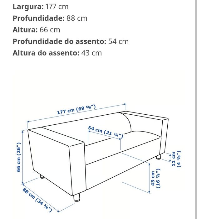 Sofá IKEA 3 lugares