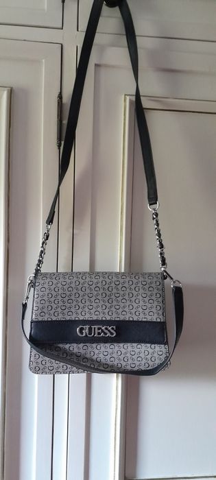 Mala original preta/cinza original guess
