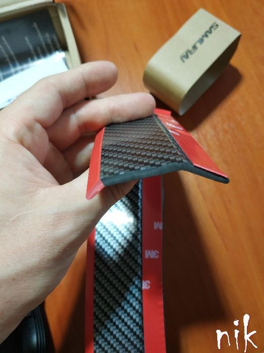 Карбонова губа 2,5 м на бампер, пороги для авто. Тюнінг, спідниця