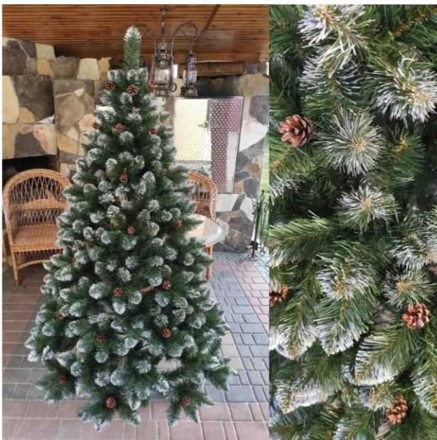 Ялинка штучна 1.5м з шишками (Як жива) | Пишна сосна новорічна