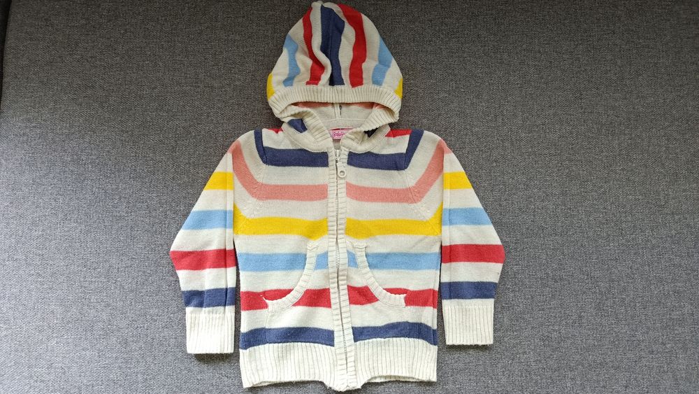 68-74 sweter na suwak / cienka bluza z kapturem