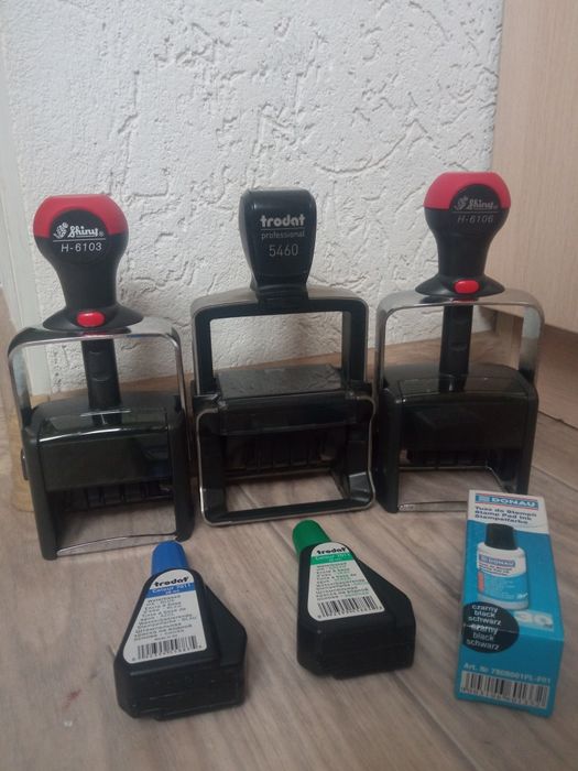 Датери тродат, Shiny, набірні штампи ,штемпельна фарба