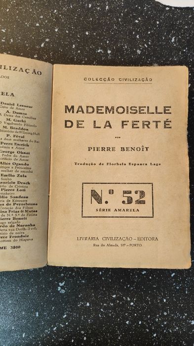 Livro Ref: CE3- Pierre Benoit - Mademoiselle de la Ferté