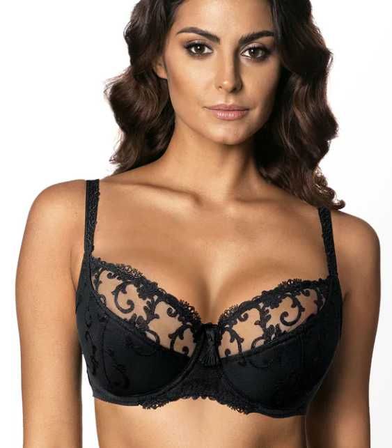 Biustonosz Ewa Bien Sybila 75D nowy, koronka, haft