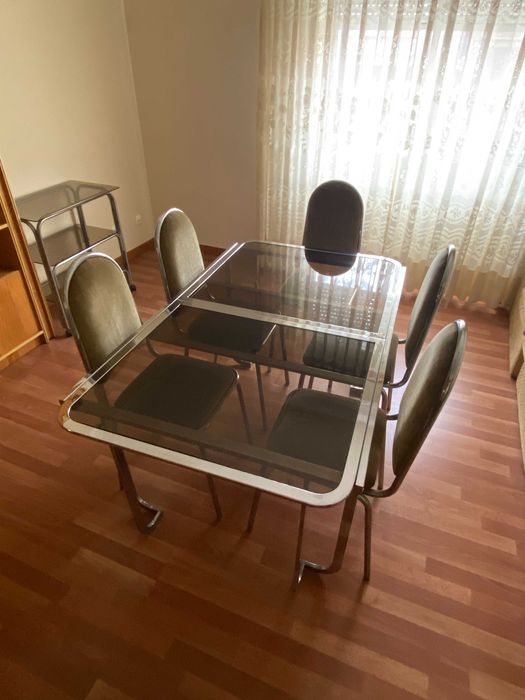 Mesa de Sala Extensível + Bar/Carro com Prateleiras