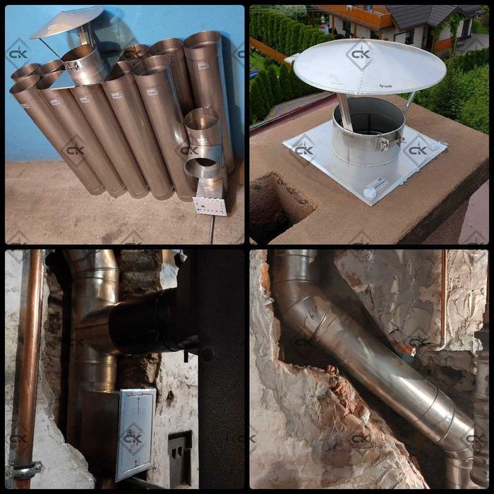 Frezowanie Kominów WKŁADY CERAMICZNE i Kwaso-żaroodporne Szlamowanie