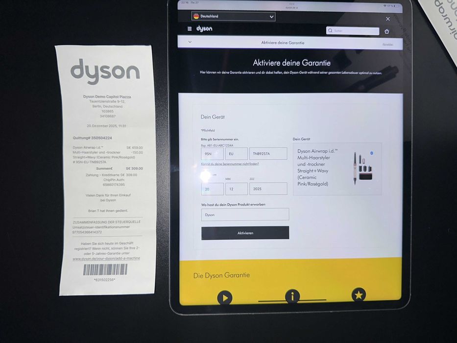 Dyson HS08 Airwrap i.d. Ceramic Pink Rose Gold Новий дайсон стайлер