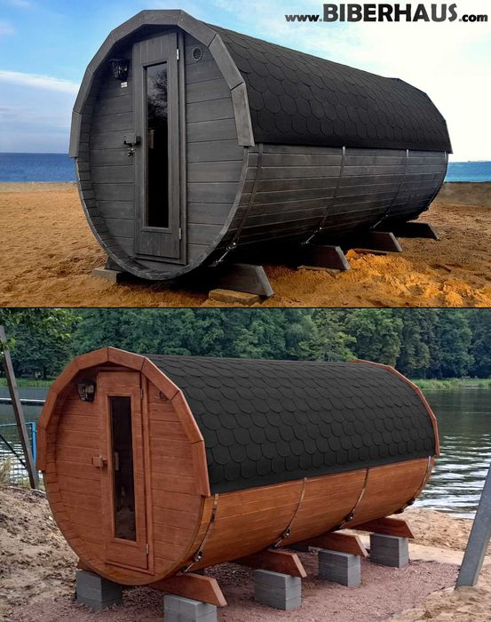 SAUNA Ogrodowa 400 cm + GRATIS Beczka 500L + Akcesoria