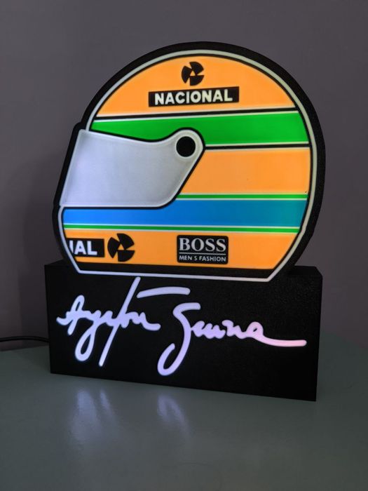 Capacete Ayrton Senna led RGB