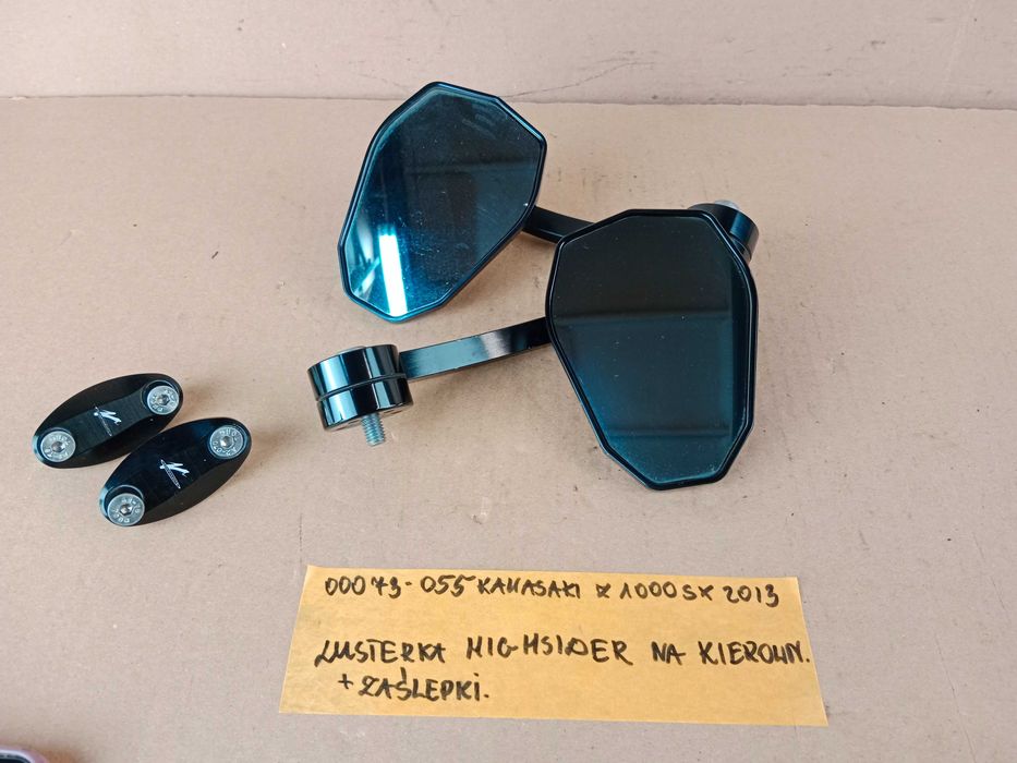 Kawasaki Z1000 SX Lusterka HIGHSIDER na Kierownice Zaślepki Lusterko