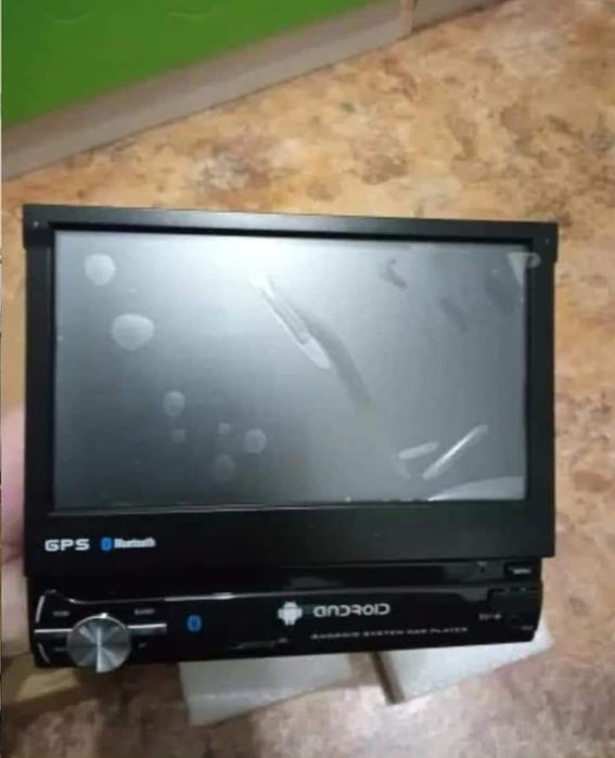 Rádio Android 13 com GPS 1 Din Retrátil (Artigo Novo)