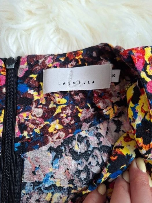 Sukienka Laurella 100% wiskoza 36 S kwiaty