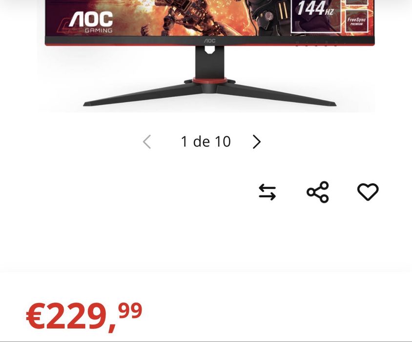 Monitor Gaming 144hz Aoc