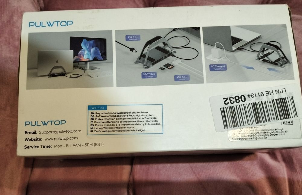 estação de ancoragem vertical USB-C PULWTOP BD149A