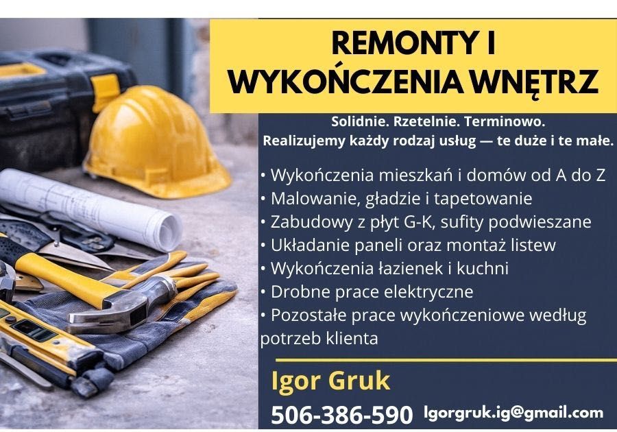 Remonty i wykończenia wnętrz