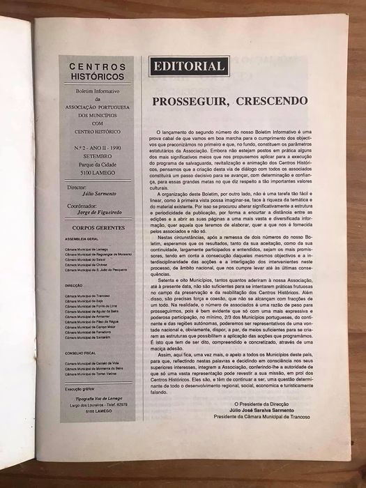 Revista Centros Históricos - 1990 - APMCH (portes grátis)