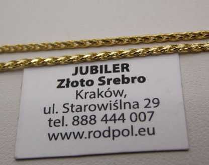 Ażurowy łańcuszek srebro złocone 45 cm. 1,3 mm.