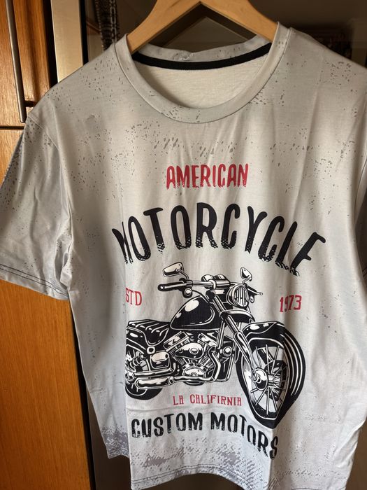Tshirt Motard American Motorcycle Nova