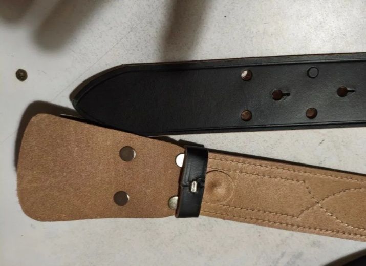 Oficerski Pas Wojskowy Skóra Naturalna Czarna Malow Outlet 125cm