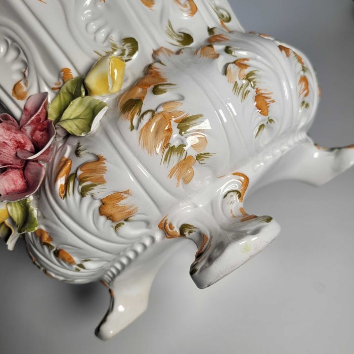 Kolekcjonerska, porcelanowa bardzo duża osłona na donicę