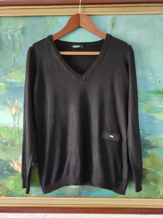 Tom&Rose elegancki sweter bluzka kardigan sweterek damski dekolt szpic
