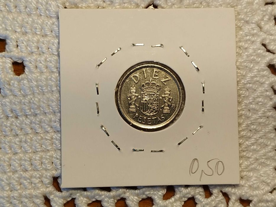 Espanha - moeda de 10 pesetas de 1984